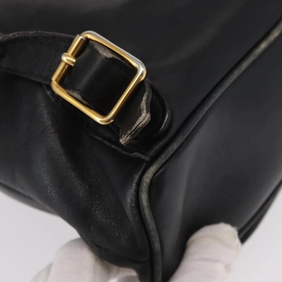 GUCCI Bamboo Backpack Leather Black Gold 003 2058 0030 Auth 151518 main image 12